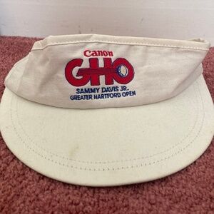 Vintage Canon Sammy Davis Jr. Greater Hartford Open Duckster Visor Made in USA